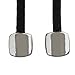 Pulleez Sliding Ponytail Holder, Silver Nugget Metal Charms - Black Elastic Hair Tie Bracelet