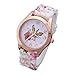 SMTSMT Women Girls' Printed Flower Causal Wrist Watch-Pink
