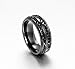 Mens Womens 8MM Titanium Stainless Steel High Polished 18K Gold Plated Channel Set Cubic Zirconia CZ Promise Engagement Band Unisex Gold Wedding Ring Comfort Fit, Size 6-13 (10, Black)