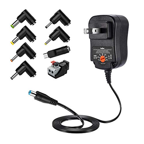 [Upgraded Version] Belker 12W Multi Voltage 3V 4.5V 5V 6V 7.5V 9V 12V Universal AC DC Power Adapter for Household Electronics - Max Amp 1000mA