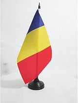 AZ FLAG Andorra Civil Table Flag 5x8 in 21x14 cm with Pole & Base