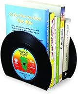 Spinning Hat Retro Vinyl Bookends Black 135x18x5cm Funky Design view 4