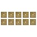 10 Plain Square Washers Brass Hardware 1.57
