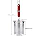 Tenta Kitchen Micro-Perforated Stainless Steel Pasta Basket Mesh Spider Food Dumpling Noodle Strainer,Fine Mesh Skimmer Kitchen Fine Sieve Mesh Strainer with Wooden Handle (Strainer, 12cm)