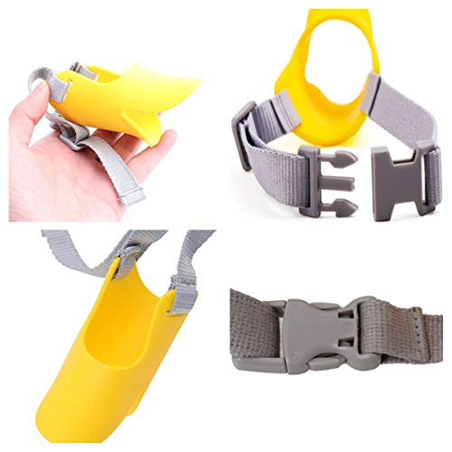 Citmage Dog Mouth Cover - Silica Gel Cute Duck Mouth-Shaped Anti-Bite Breathable Comfortable Safety Muzzle Dog Mouth Cover for Dog,Puppy (L)