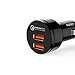 Quick Charge 2.0 AUKEY Car Charger with Dual Ports for Samsung Galaxy Note8 / S8 / S8+, LG G4 / V10