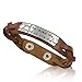 YOYONY Men's/Women's Inspirational Message Braided Leather Bracelets/Bangles for Sports.