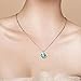 KATGI Fashion Cyan Crystals Heart Shape Pendant Necklace