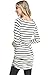 Vanilla Bay Long Sleeve Striped Ruched Top, Medium, Black