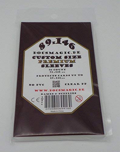 docsmagic.de 50 Premium Custom Size Board Game Sleeves - 89 x 146-91 x 148 - Kingdom Death