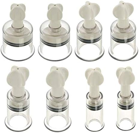 Vacuum Cupping Therapy Set 8pcs with Negative Pressure Suction Type Hand Twist Cupping Body Massage Soreness Relief