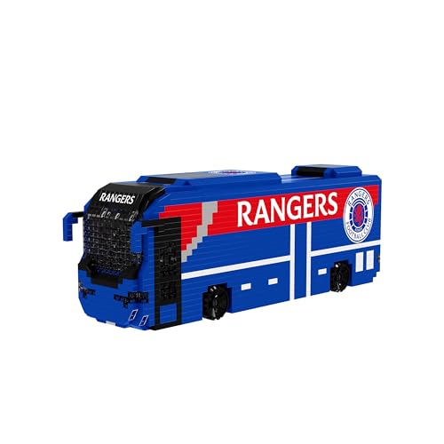 FOCO Offizielles Lizenzprodukt Rangers FC BRXLZ-Steine 3D-Fussball-Reisebus Bau-Set