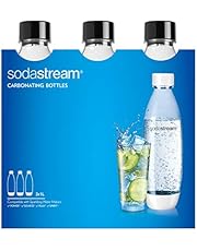 SodaStream 1-Litre Source Carbonating Bottles, (Pack of 3), Black, Packaging may vary