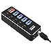 atolla USB Hub Aluminum USB 3.0 Hub 4-Port SuperSpeed USB 3.0 & 1 Fast Charger Port with Individual On Off Switch Heavy Duty Detachable 39-inch USB Extension Cord w/o Power Adapter (D2)