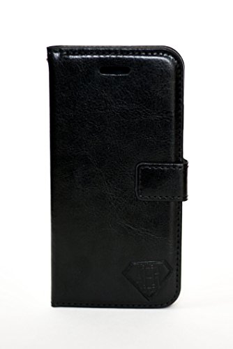 Black hide and sleek leather wallet phone case for ipho…
