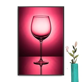 Framed Canvas Wall Art Red Wine Canvas Prints Home Artwork Decoration for Living Room,Bedroom - 16x24 inches