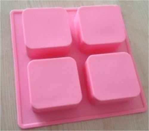 4-square Cake Mold Soap Mould Silicone Mold for Cookie Fimo Resin Craft