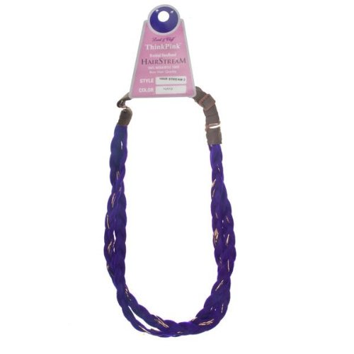 Lord & Cliff Think Pink Hair Stream Braided Headband Stream 2: Purple
