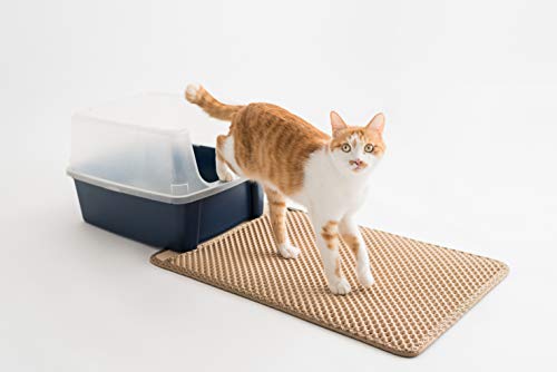 BlackHole Litter Mat 27 x 18 inch Long Cat Litter Mat (Beige)