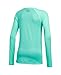 Under Armour Girls' HeatGear Armour Long Sleeve, Crystal (960)/Black, Youth Small