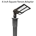 1000LED Tenon Adaptor Bracket for 4 inch Square Pole, 2.38 inch Slip Fitter Mounted Bracket, for LED Shoebox Parking Lot Light Accessories, Street Light Mounted Bracket