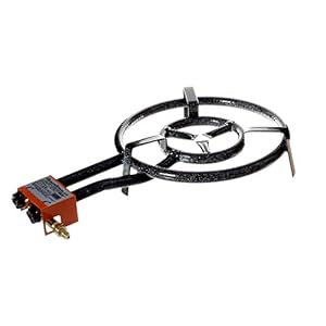Garcima 20400 Butaan/Propaan Gasbrander voor Paella, Zwart, 400 Mm