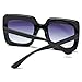 Fheaven Womens Fashion Artificial Diamond Cat Ear Quadrate Big Metal Frame Brand Classic Sunglasses (D)