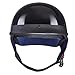 AHR Half Face Motorcycle Helmet DOT Approved Half Skull Cap Half Helmet for Bike Cruiser Chopper Run-C, Gloss Black, M