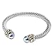 UNY Twisted Cable Wire Cuff Bangles Imitation Pearl Bracelet Bangle for Women Fashion Jewelry