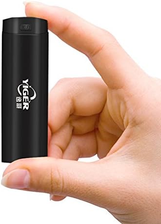 YIGER Mini Power Bank 5000mAh, Anti-Slip Premium Aluminum Portable Charger -Fast Charging External Battery with Led Flashlight for Iphone,iPad,Samsung,HTC,Andriod,&More(black)