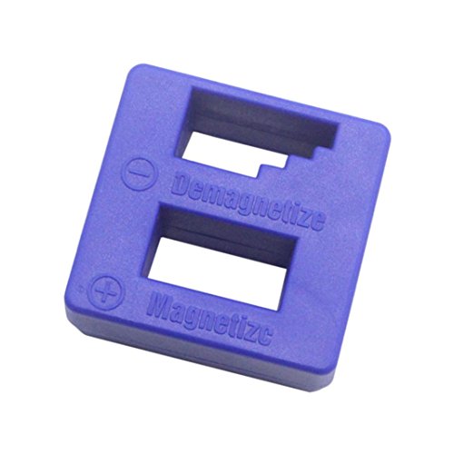 KingWo Magnetizer Demagnetizer Tool Screwdriver Magnetic Pick Up Tool Screwdriver (Blue)