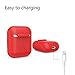 YUPING AirPods Case Silicone Protective Cover,2 Anti-Lost Strap,2 Pairs of Ear Hook,1 Headphone Case Compatible Apple AirPods (6PACK)-Red