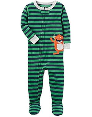 Boys' 12 Months-5T One Piece Monster Print Cotton Pajamas 4T