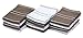 DII Basic Ribbed Terry Kitchen Basics Collection, Mocha, Dishcloths, 12 Piece