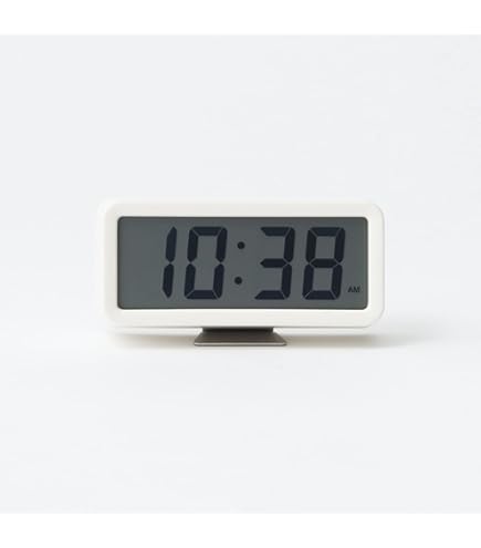 MUJI 無印良品  LEDデスクライト +無印良品デジタル電波時計 Amazon.com: Muji Digital Clock with Alarm, Medium, White : Home