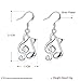 Silver Plated Music Note Dangle Earrings Fashion Earrings Daily Wear