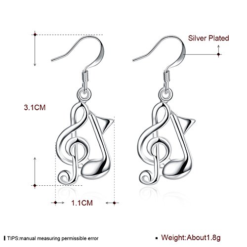 1 AMBESTEE+Silver+Earrings+Polished+Fashion