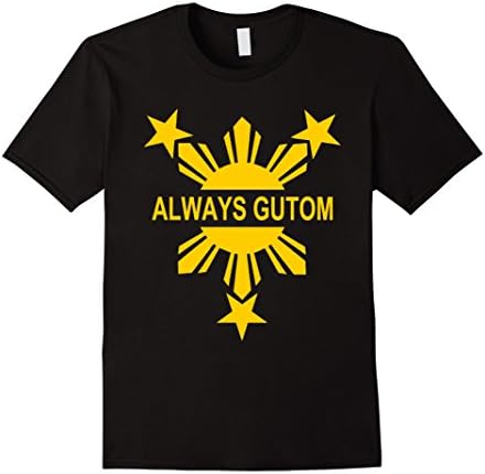 Mens Always Gutom Filipino Philippines Pinoy T-Shirt Large Black