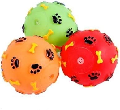 Mkouo 3 Pcs Balle En Caoutchouc Qui Couine Jouet A Macher Pour Chien Et Chat Couleur Aleatoire Amazon Fr Animalerie