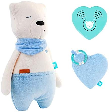 myHummy Sam BLUETOOTH - white and pink noise toy - Sleep Sensor and 12 hours non-stop mode - FREE teether/cot attachment ring and portable travel pouch! (Bluetooth)