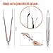 BBQ Grill Tool Set- 4 Pieces Professional Extra Thick Stainless Steel Spatula, Fork, Basting Brush & Tongs With Elongated Heat-resistant Handles. Gift Box Package. Best For Outdoor Grilling, Cooking,