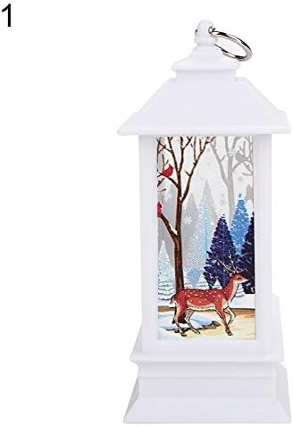 PSMyjak Christmas Hanging Lamp Decoration Elk Snowman Santa Claus Min LED Night Light Decor 1#