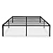 Olee Sleep 14 Inch Metal Black Bed Frame, Slip-Resistant Support, No Box Spring Needed, Easy Assembly, Black, King Size