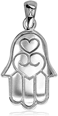 Medium Hamsa, Hand of God Charm in Sterling Silver