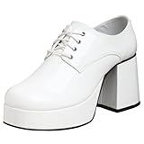 Funtasma by Pleaser Men's Jazz-02 Platform Oxford,White Patent,M (US Men's 10-11 M)