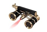 Levenhuk Broadway 325N Opera Glasses black lorgnette w/ LED light