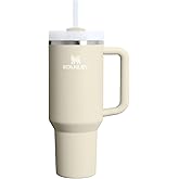 STANLEY Quencher H2.0 Tumbler with Handle and Straw 40 oz | Flowstate 3-Position Lid | Cup Holder Compatible for Travel | Insulated Stainless Steel Cup | BPA-Free | Exclusive Toasted Almond