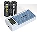 Mr.Batt Universal Smart Battery Charger (Overheat Protection funtion) for AA AAA C D 9V Rechargeable Batteries with 4 Pack 10000mAh D Size Rechargeable Batteries