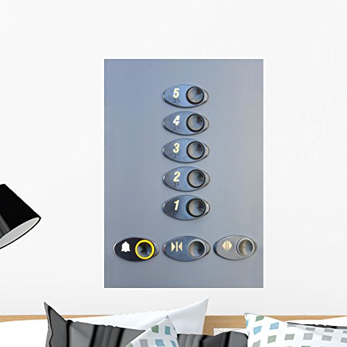 Wallmonkeys Elevator Buttons Wall Decal Peel and