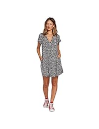 Vestido de manga corta con botones de Volcom Now para mujer